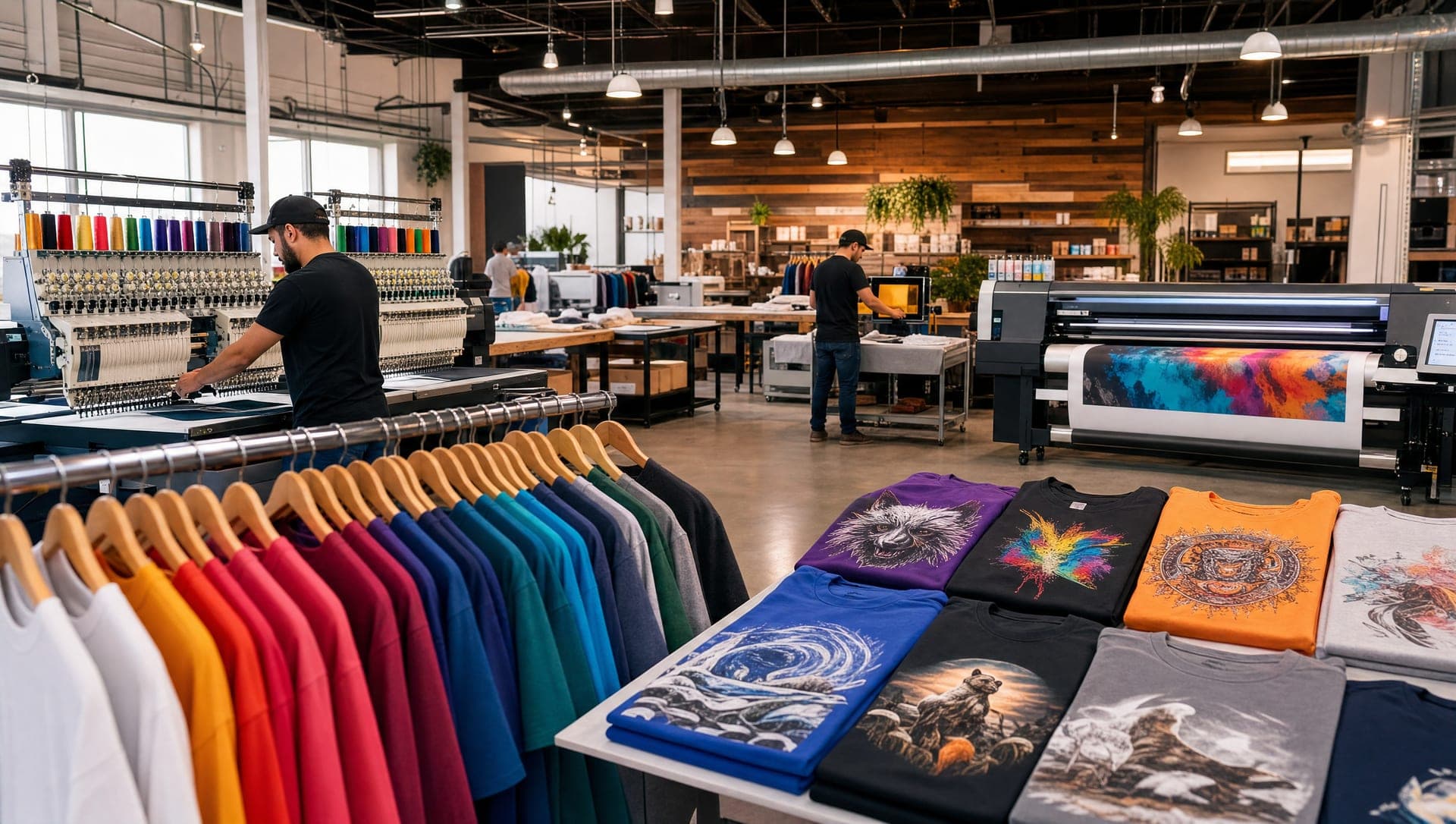 CIV Enterprises print shop floor where pop-up shop orders are produced and fulfilled