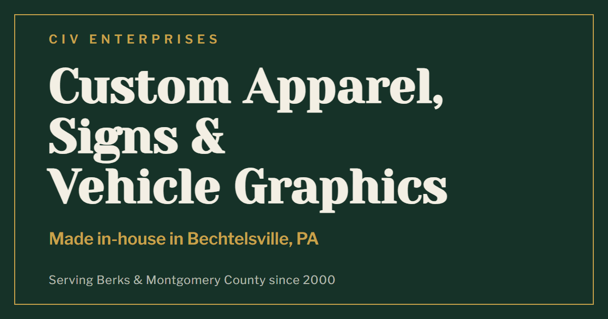 Reading storefront sign project preview graphic